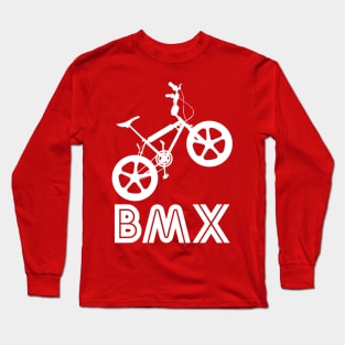 BMX Silhouette (White) Long Sleeve T-Shirt